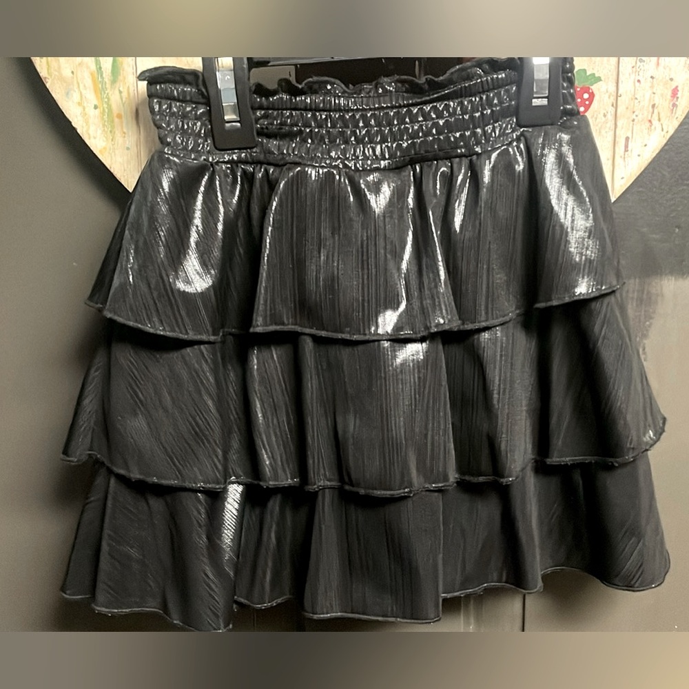 Justice Black skirt with shorts under nwot